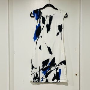 Milly White Print Sheath Dress Size 4